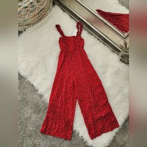 MANGO One Piece Suit Fresa Ruched Waist Printed Jumpsuit Size Xsmall. NewSoft